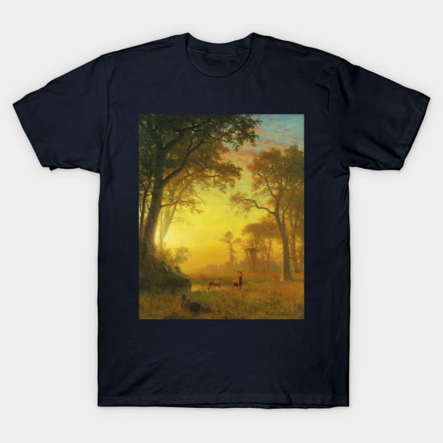 Albert Bierstadt Light in the Forest T-Shirt by immortalpeaches